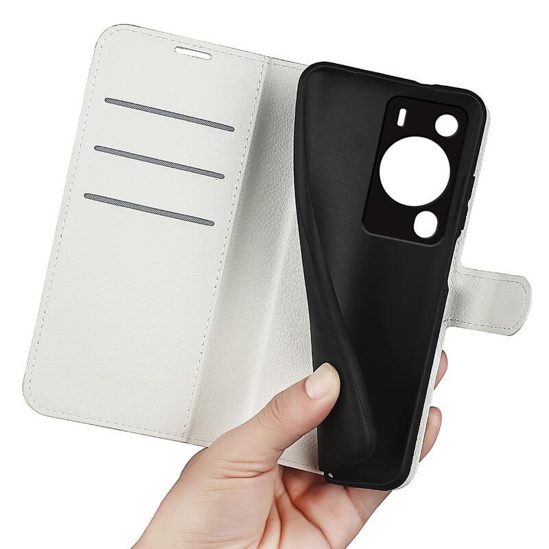 Litchi könyv tok a Huawei P60 Pro-hoz - fehér