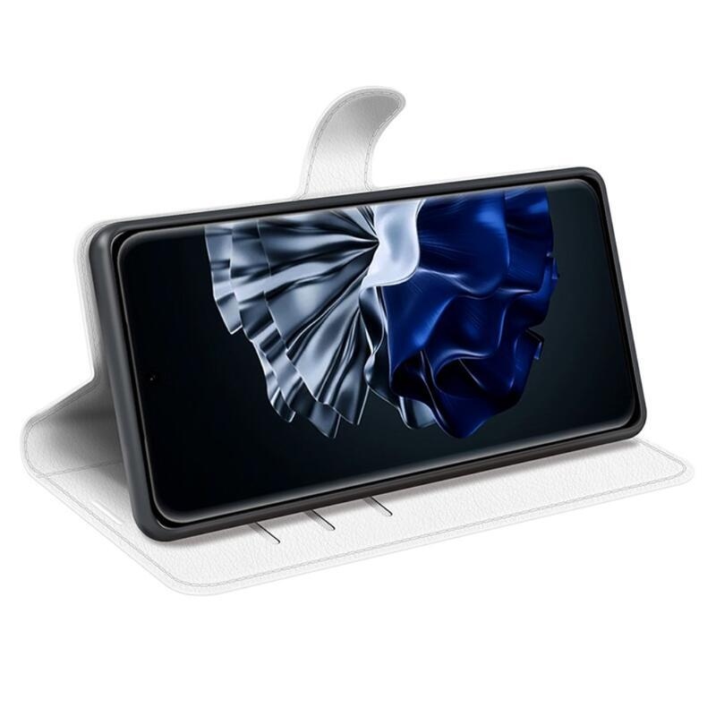 Litchi könyv tok a Huawei P60 Pro-hoz - fehér