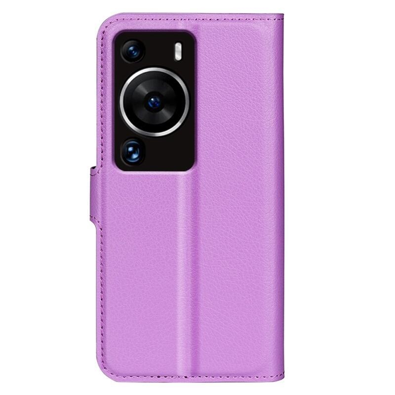 Litchi könyv tok Huawei P60 Pro-hoz - lila