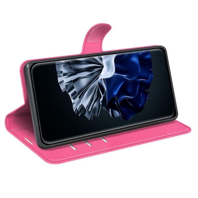 Litchi könyv tok a Huawei P60 Pro-hoz - rózsaszínű