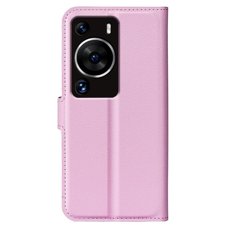 Litchi könyv tok a Huawei P60 Pro-hoz - rózsaszínű