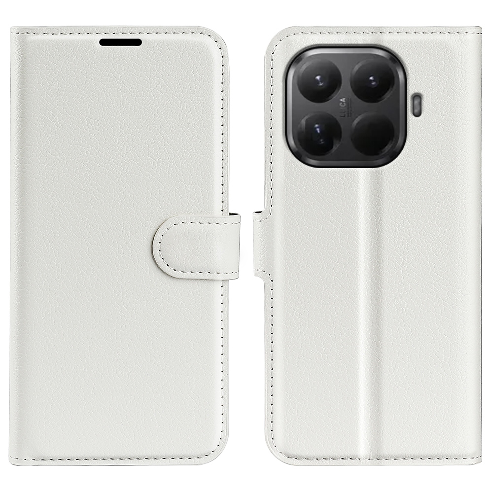 Litchi könyvformájú tok a Xiaomi 17T mobiltelefonhoz – fehér