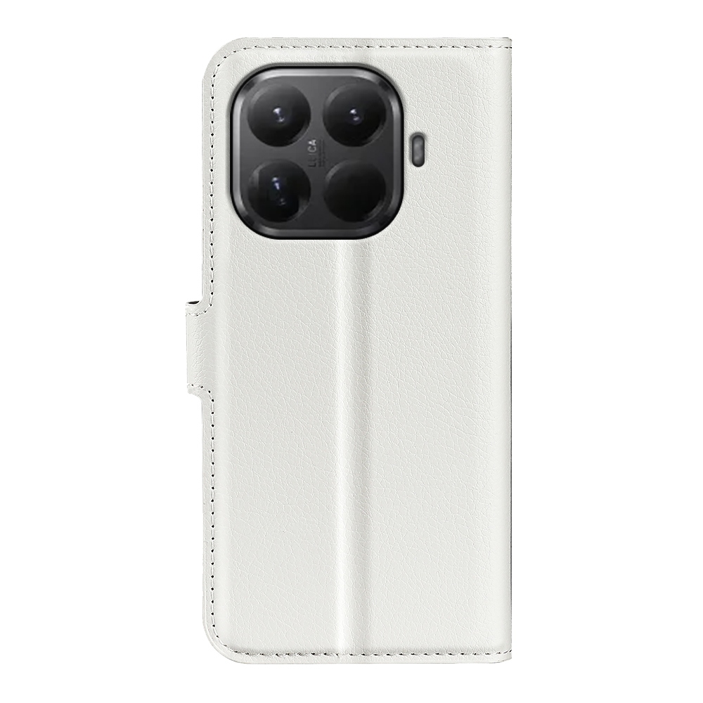 Litchi könyvformájú tok a Xiaomi 17T mobiltelefonhoz – fehér
