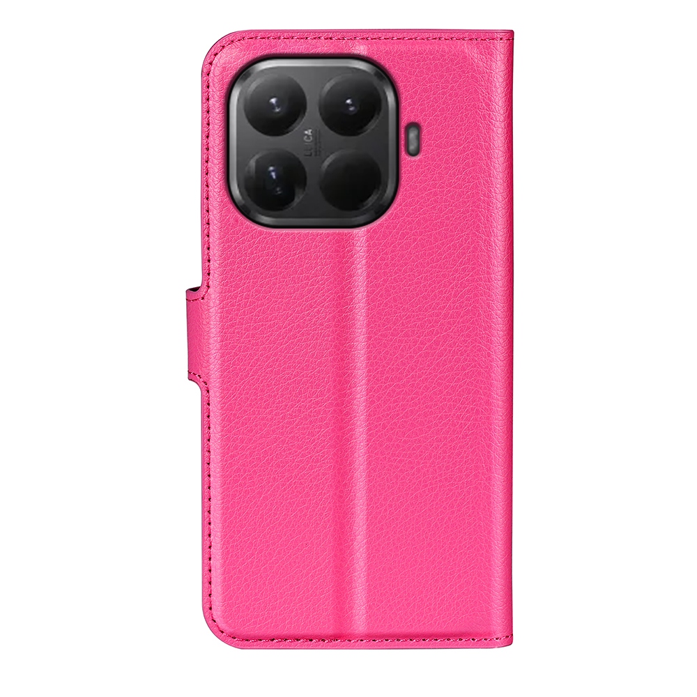 Litchi könyvformájú tok a Xiaomi 17T mobiltelefonhoz – rózsaszín