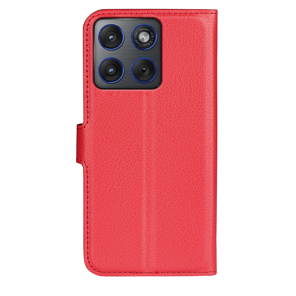 Litchi könyvtáska Motorola Edge 70 5G - piros