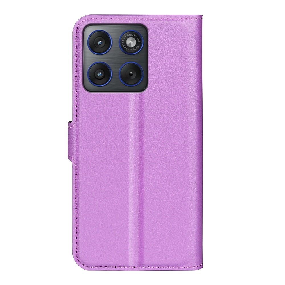 Litchi könyvtáska a Motorola Edge 70 5G készülékhez - lila