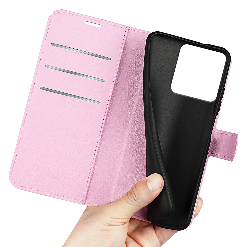 Litchi könyvtáska a Motorola Edge 70 5G készülékhez - rózsaszín