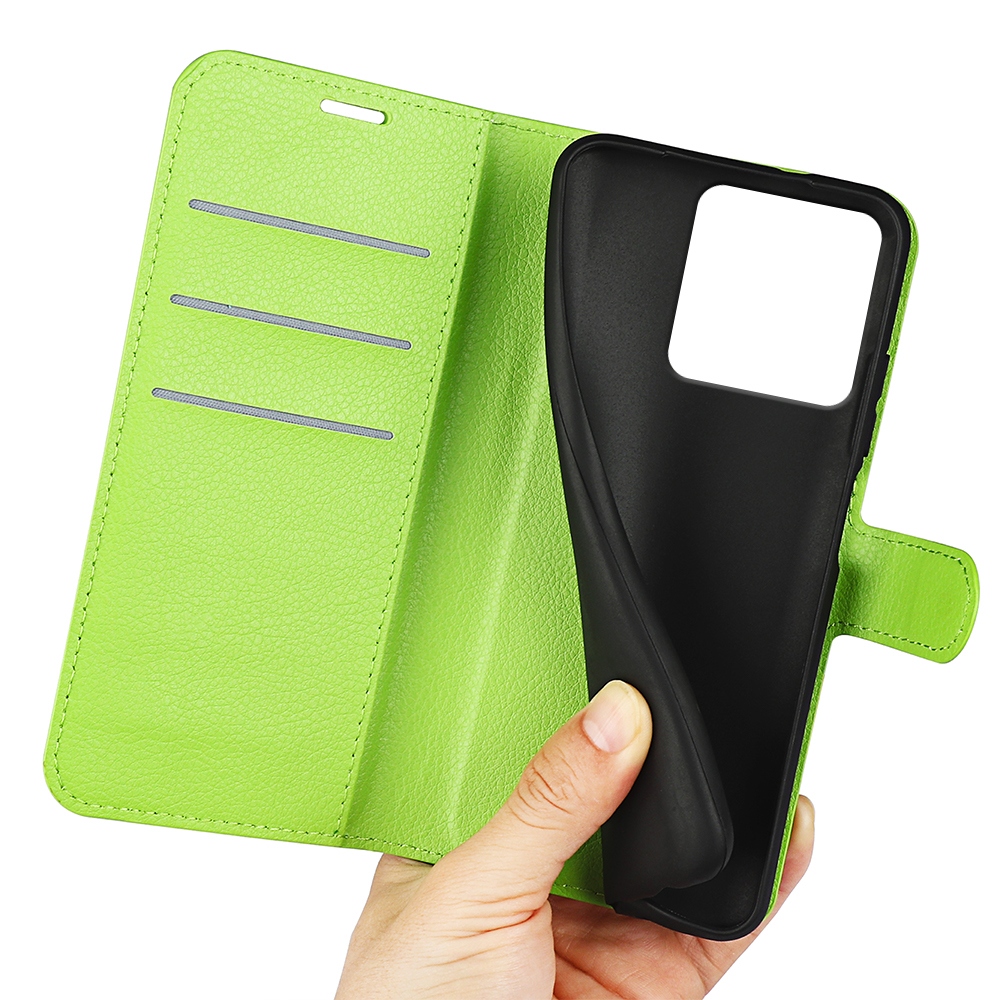 Litchi könyvtáska a Motorola Edge 70 5G készülékhez - zöld