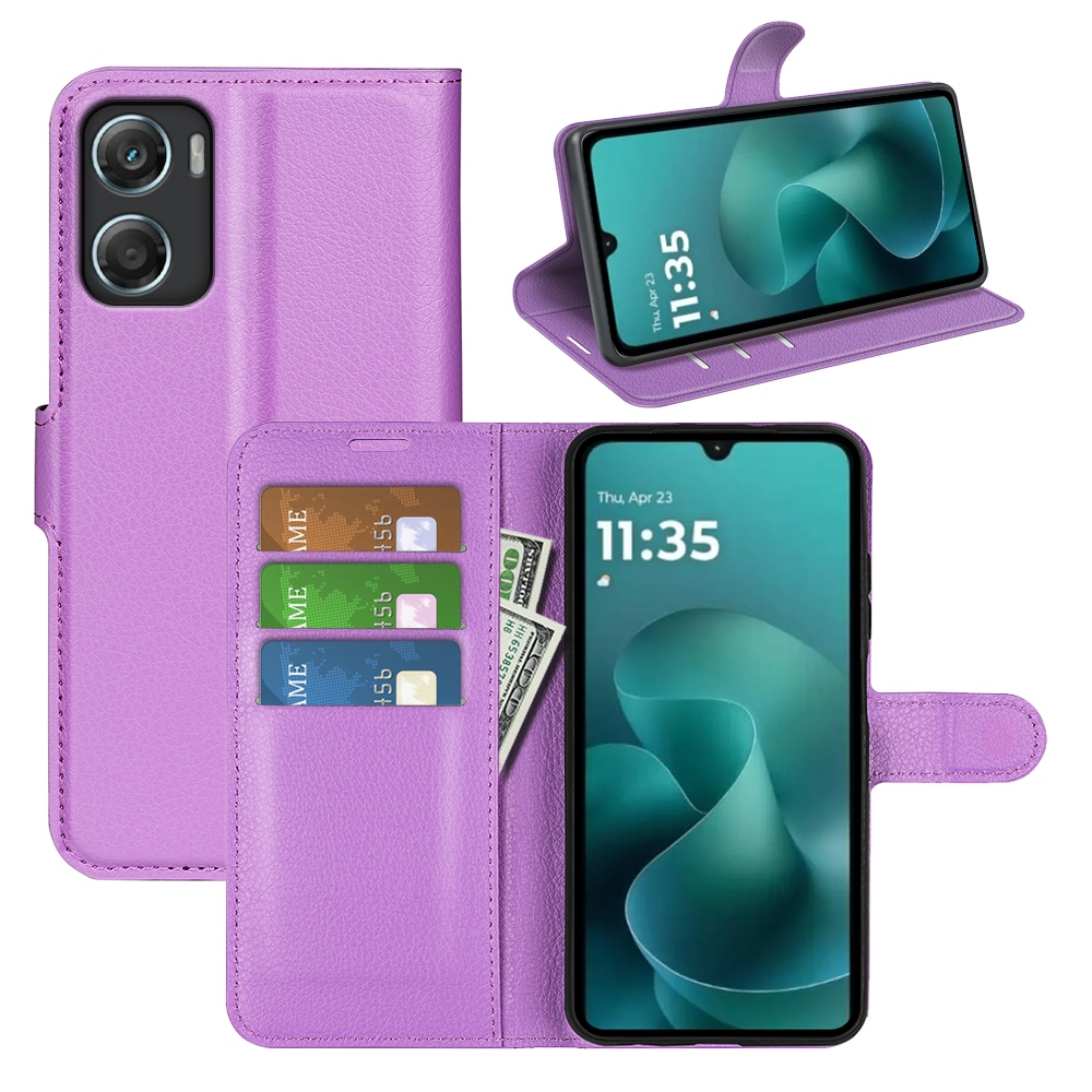 Litchi könyv tok Motorola Moto G06-hoz - lila