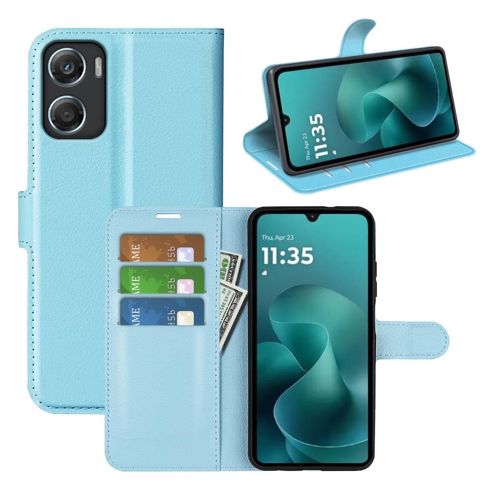 Litchi könyv tok Motorola Moto G06-hoz - kék