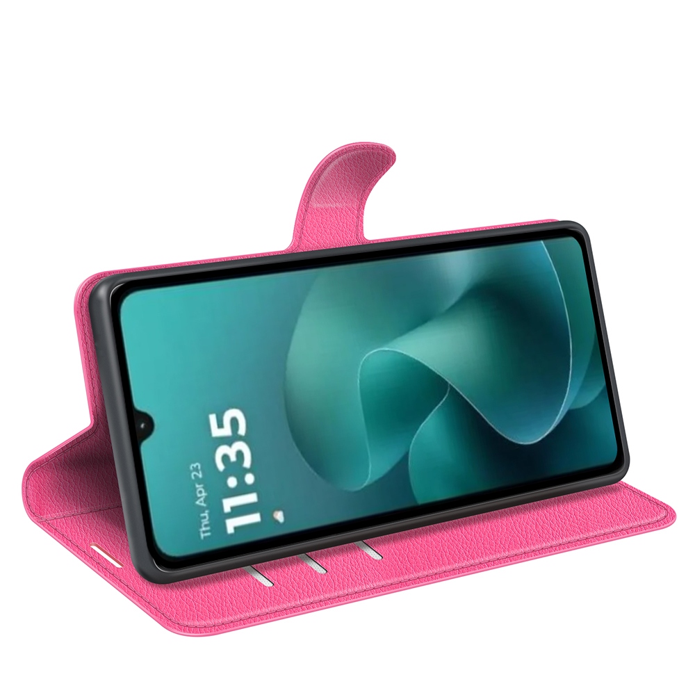 Litchi könyv tok Motorola Moto G06-hoz - rózsaszínű