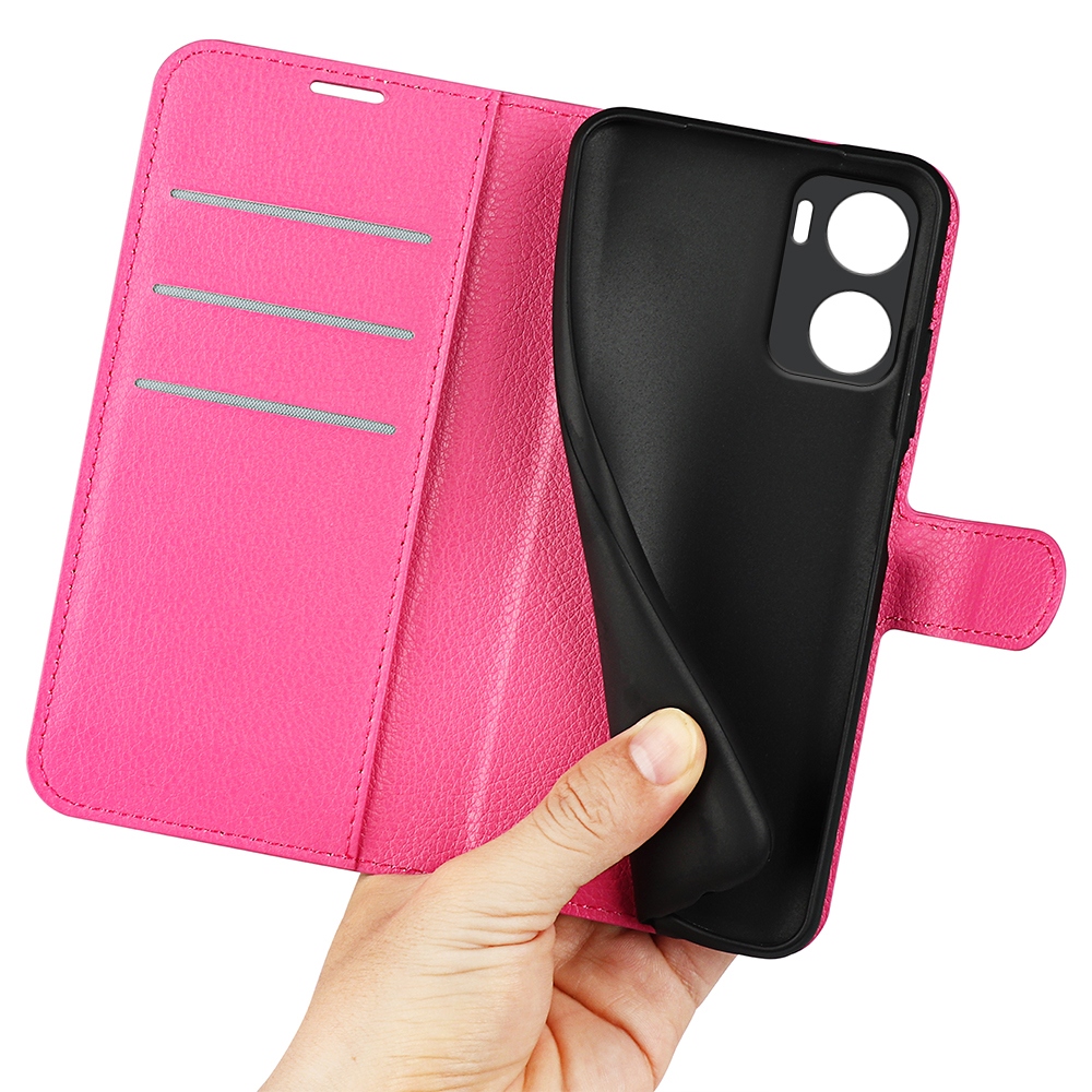 Litchi könyv tok Motorola Moto G06-hoz - rózsaszínű