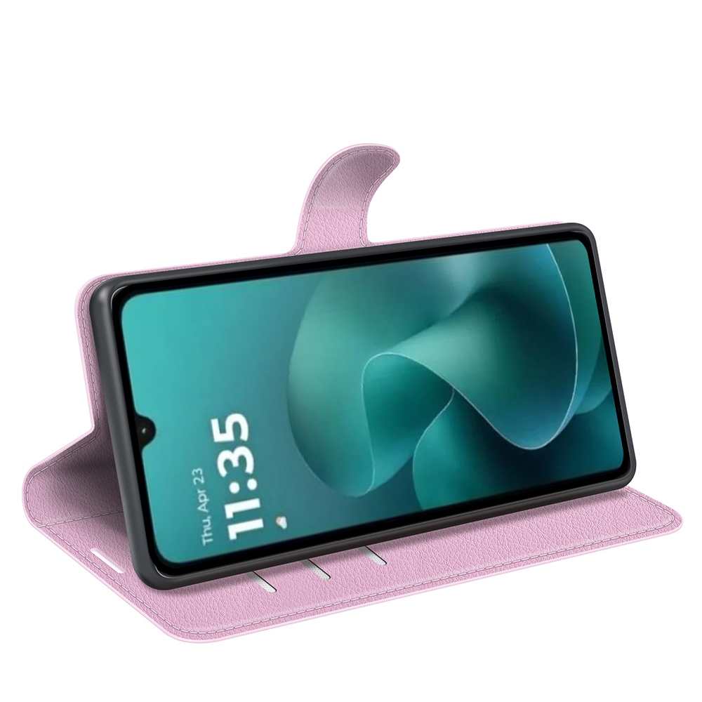 Litchi könyv tok a Motorola Moto G06-hoz - rózsaszínű