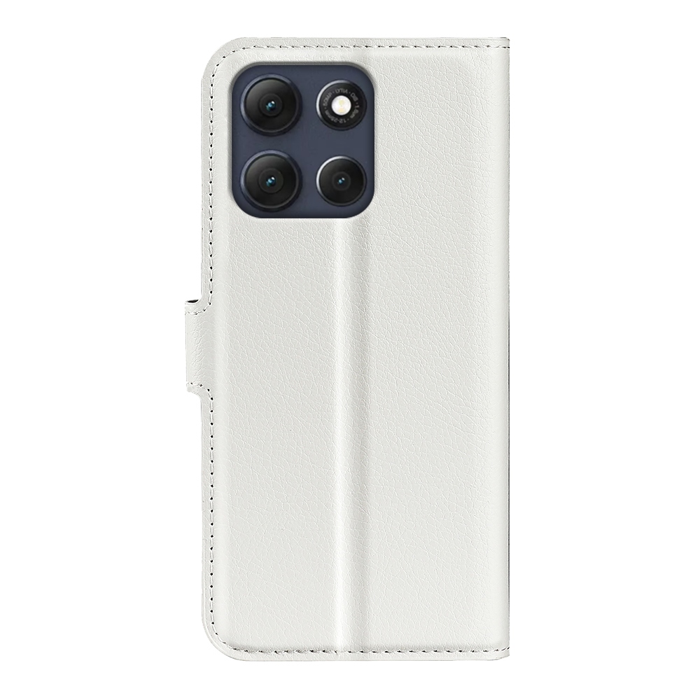 Litchi könyvformájú tok a Motorola Moto G86 5G-hez – fehér