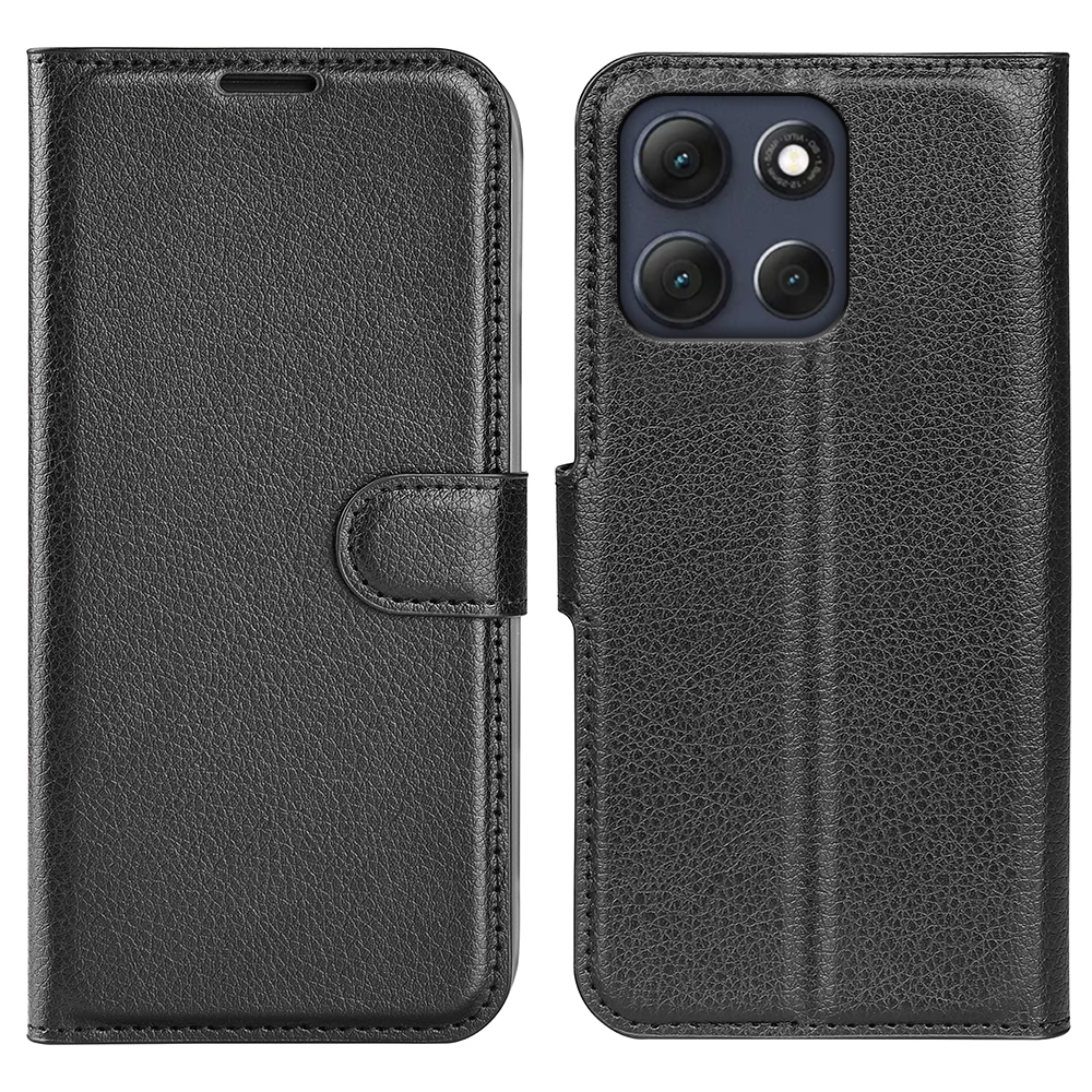 Litchi könyvformájú tok a Motorola Moto G86 5G-hez – fekete