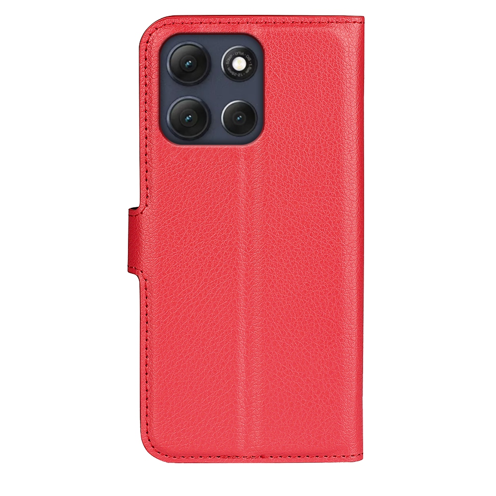 Litchi könyvformájú tok a Motorola Moto G86 5G-hez – piros