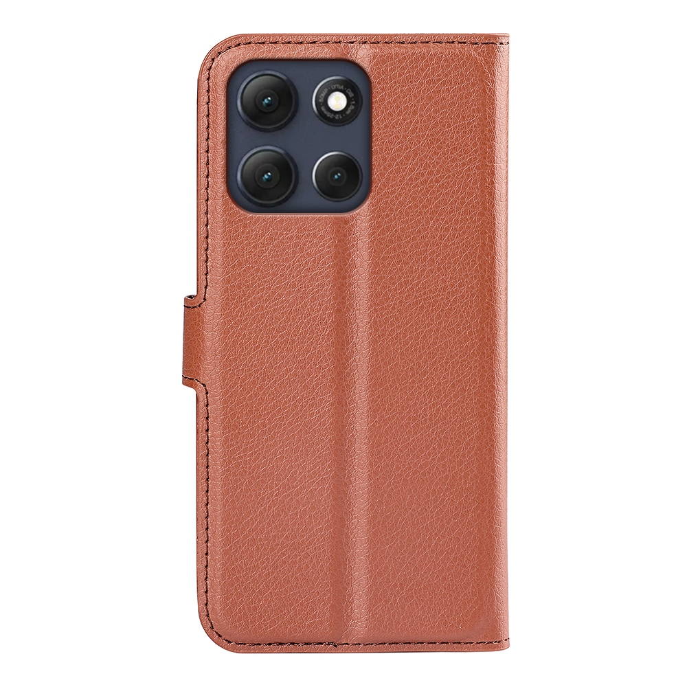 Litchi könyvformájú tok a Motorola Moto G86 5G-hez – barna