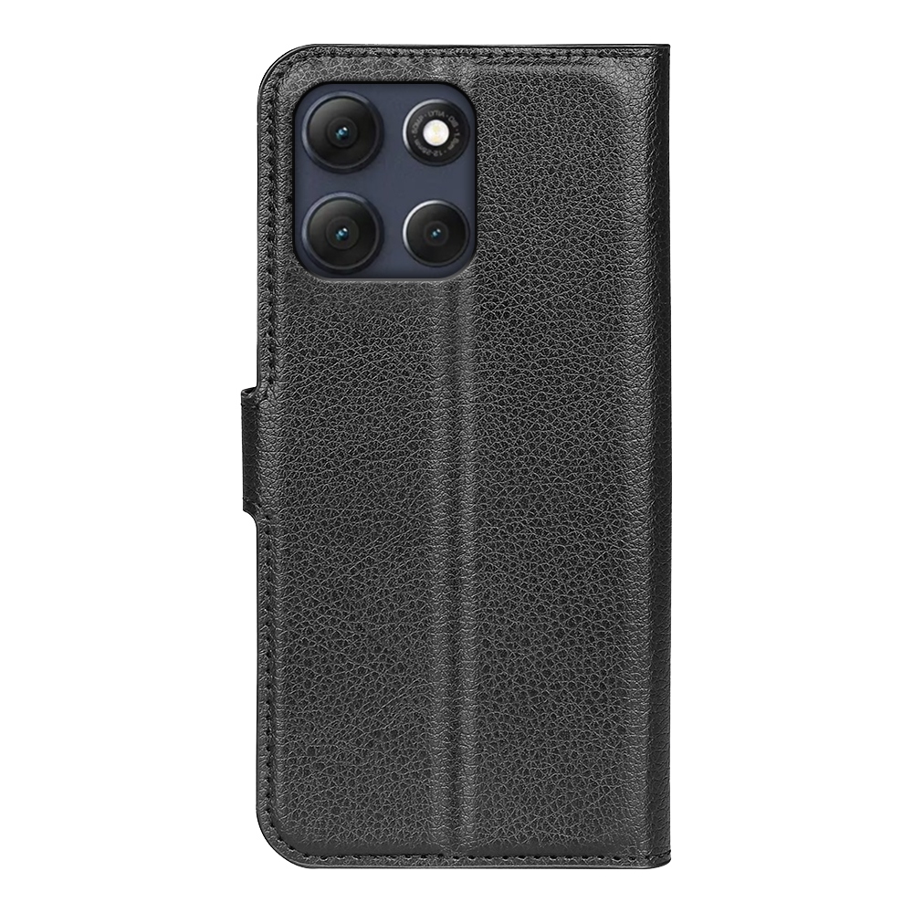 Litchi könyvformájú tok a Motorola Moto G86 Power 5G-hez – fekete