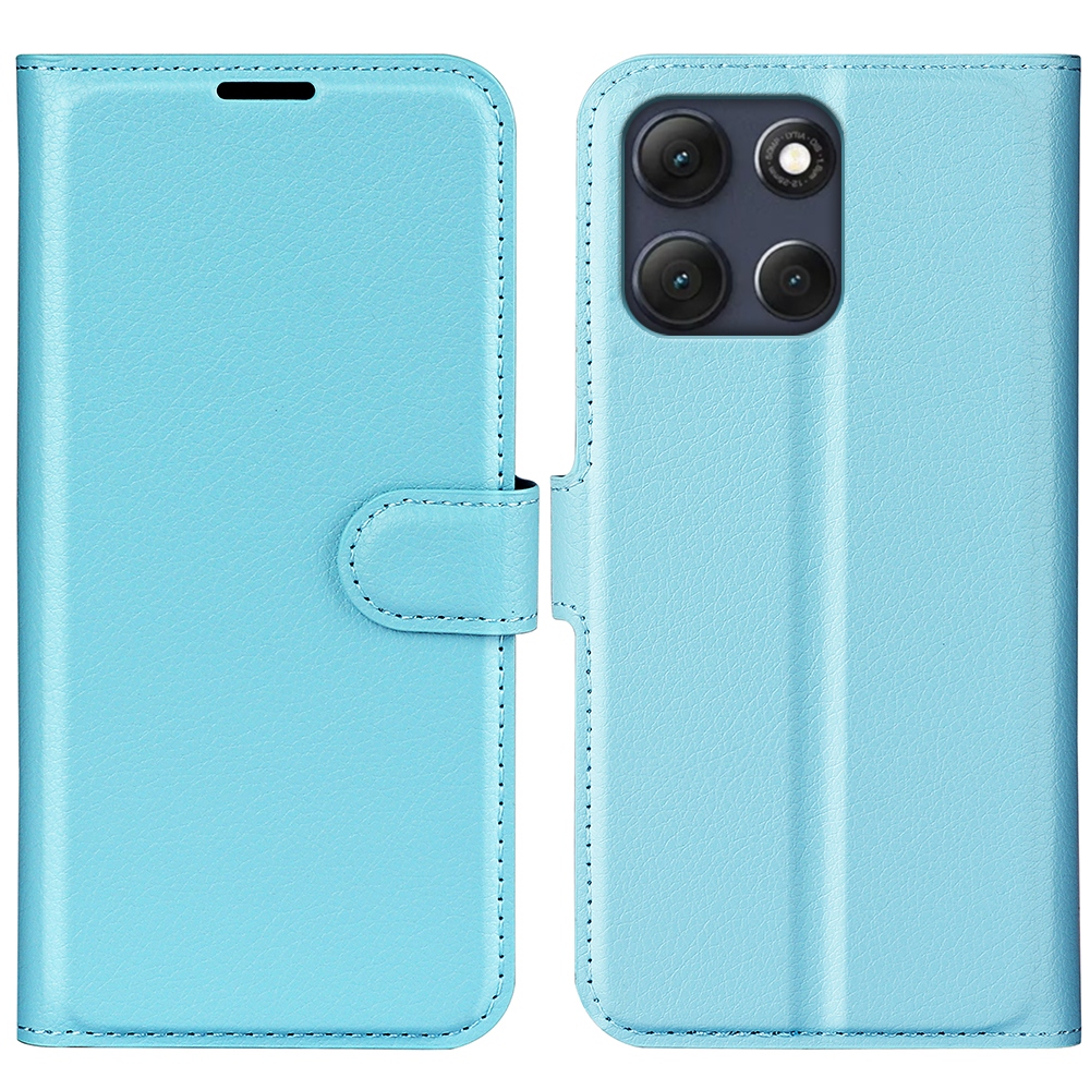 Litchi könyvformájú tok a Motorola Moto G86 Power 5G-hez – kék