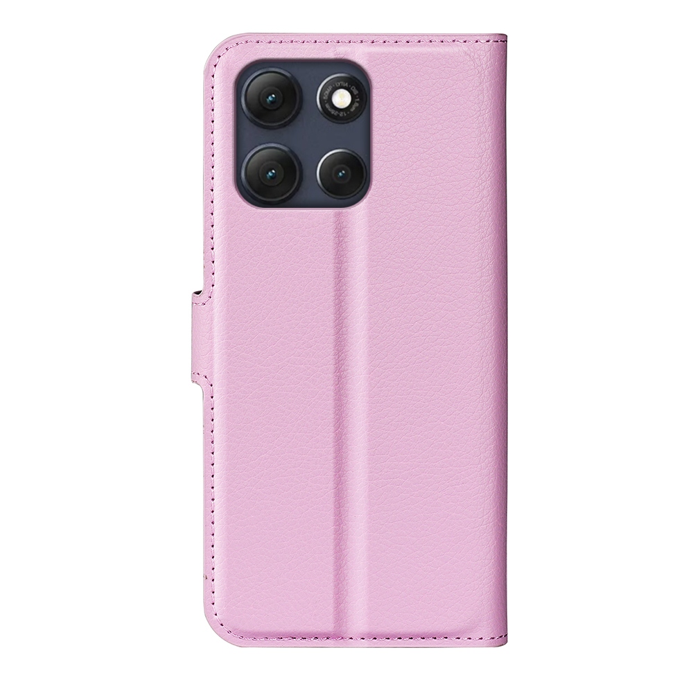 Litchi könyvformájú tok a Motorola Moto G86 Power 5G-hez – rózsaszín