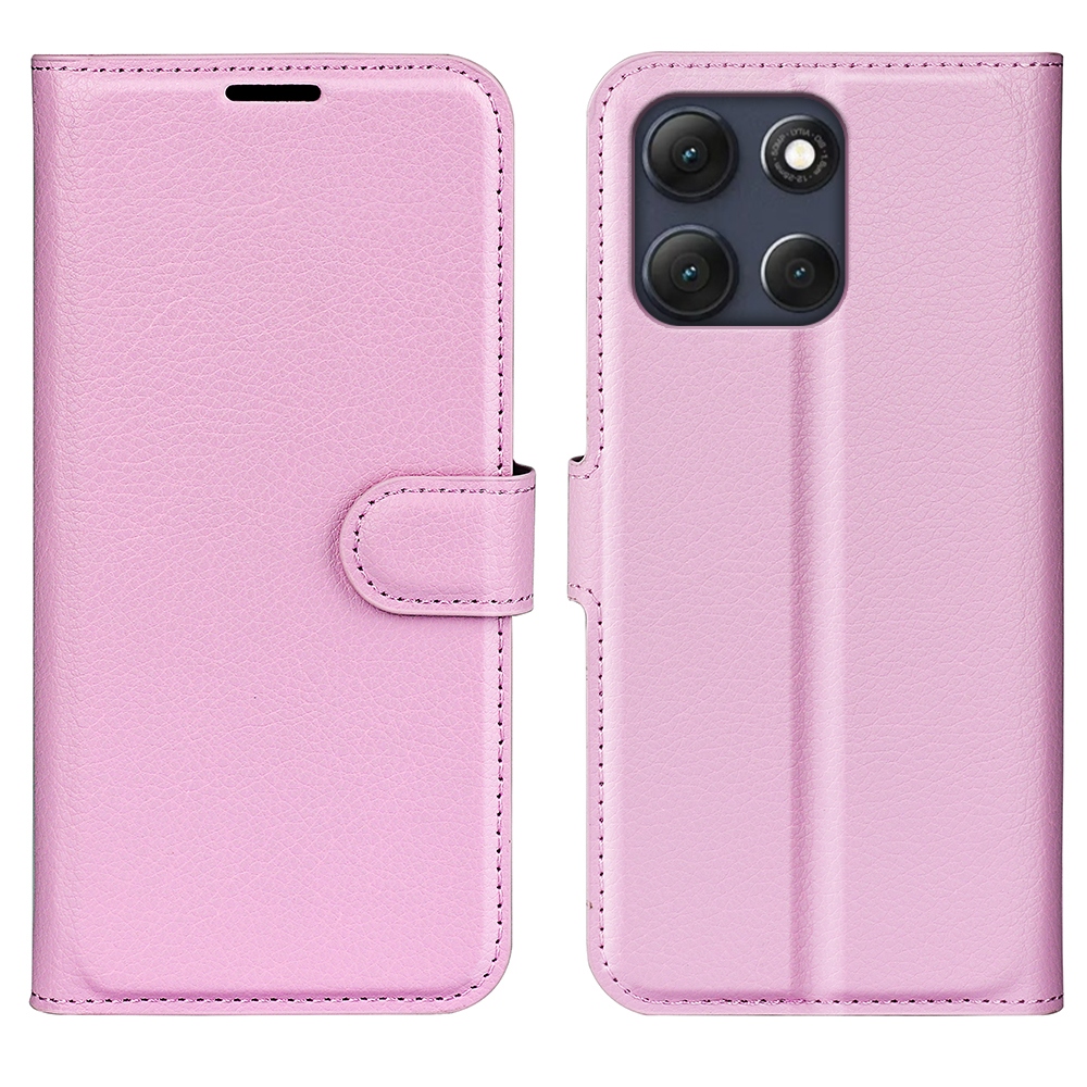Litchi könyvformájú tok a Motorola Moto G86 Power 5G-hez – rózsaszín