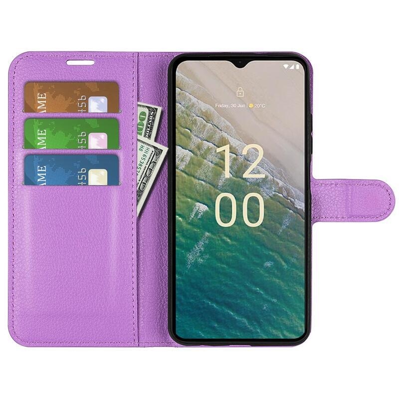 Litchi könyvtáska Nokia C32 készülékhez - lila