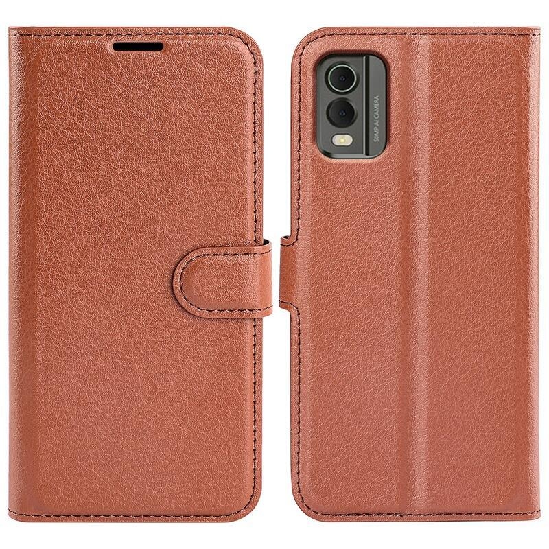 Litchi könyvtáska Nokia C32 készülékhez - barna