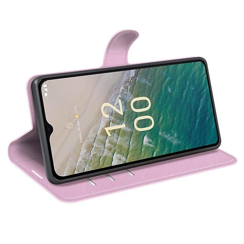 Litchi könyvtáska Nokia C32 készülékhez - rózsaszín