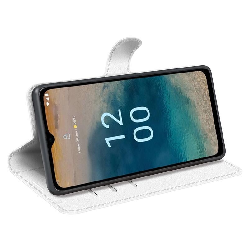 Litchi könyvtáska Nokia G22 készülékhez - fehér