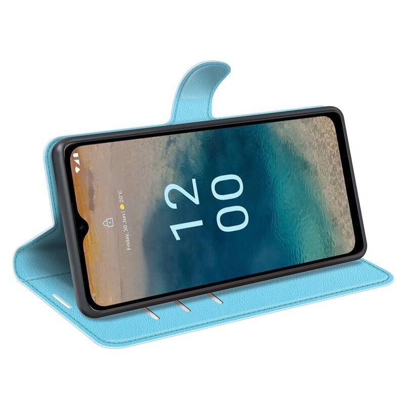 Litchi könyvtáska Nokia G22 készülékhez - kék