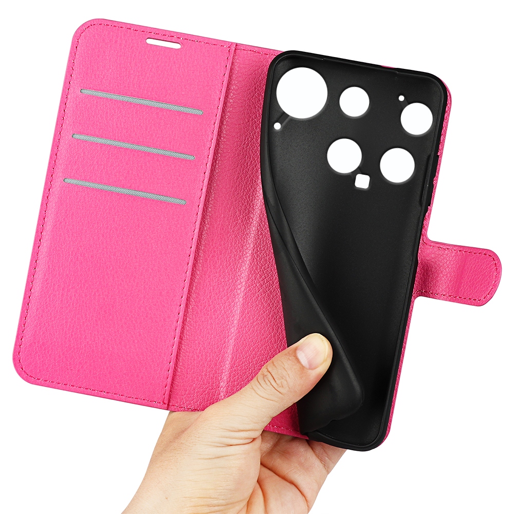 Litchi könyv tok Nothing Phone (3) 5G - rózsa