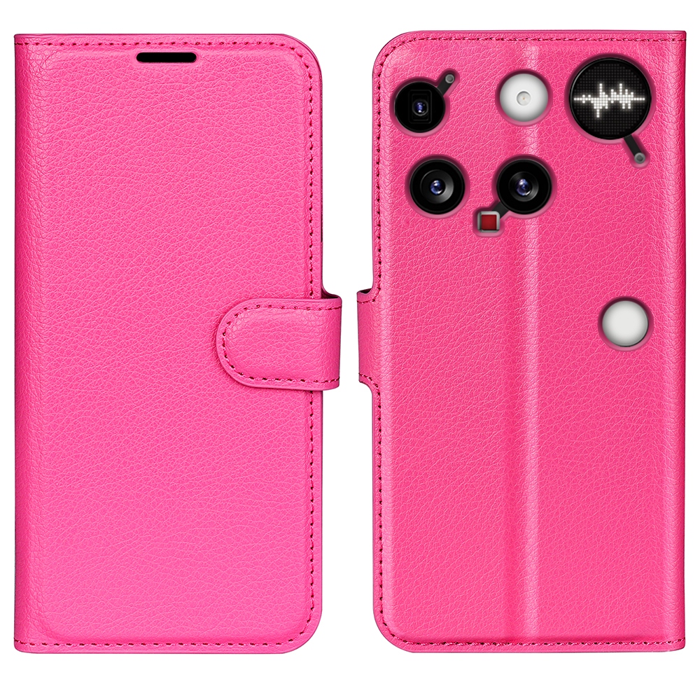 Litchi könyv tok Nothing Phone (3) 5G - rózsa