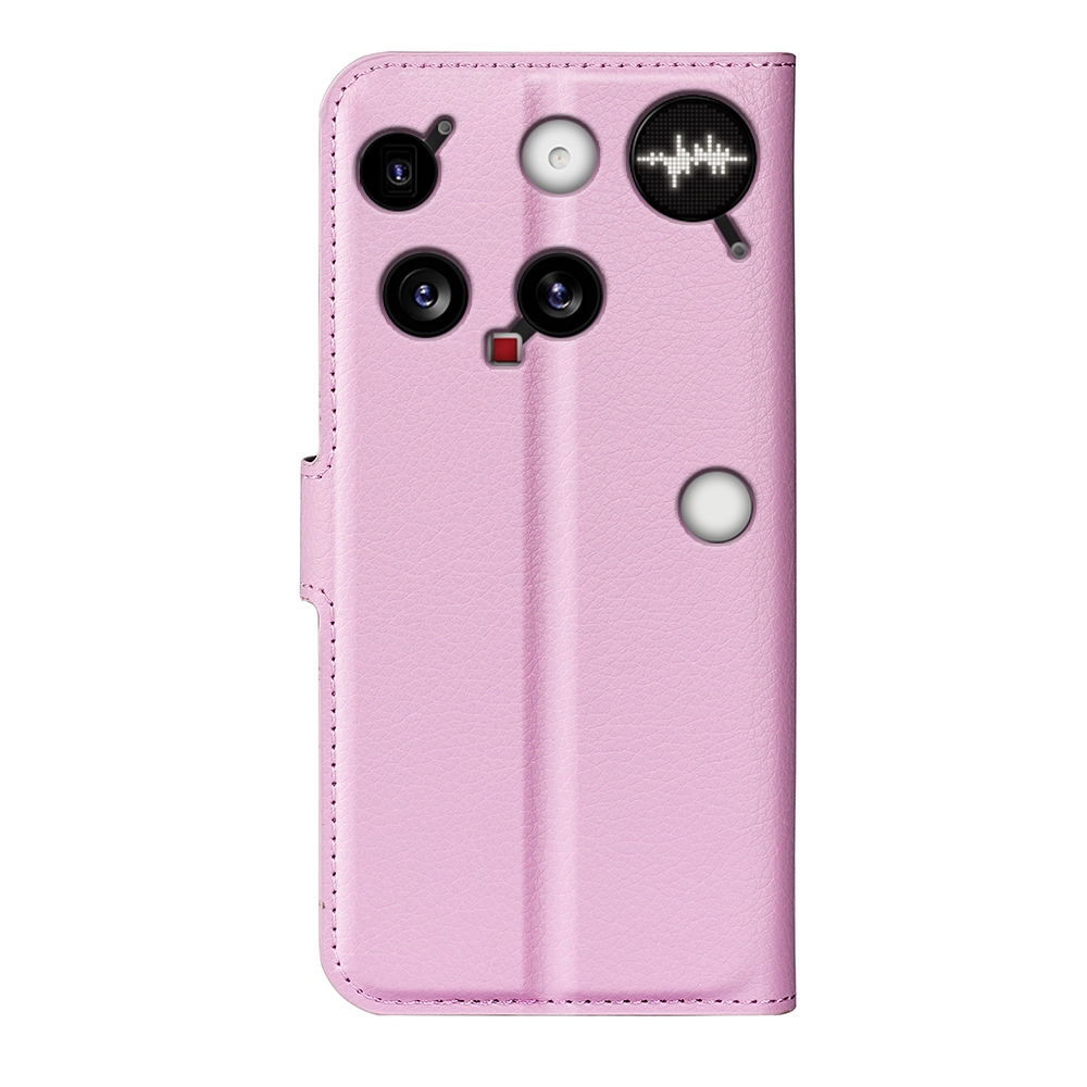 Litchi könyvtáska a Nothing Phone (3) 5G telefonhoz - rózsaszínű