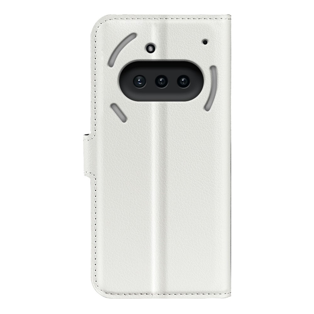 Litchi könyvtáska Nothing Phone-hoz (3a) - fehér
