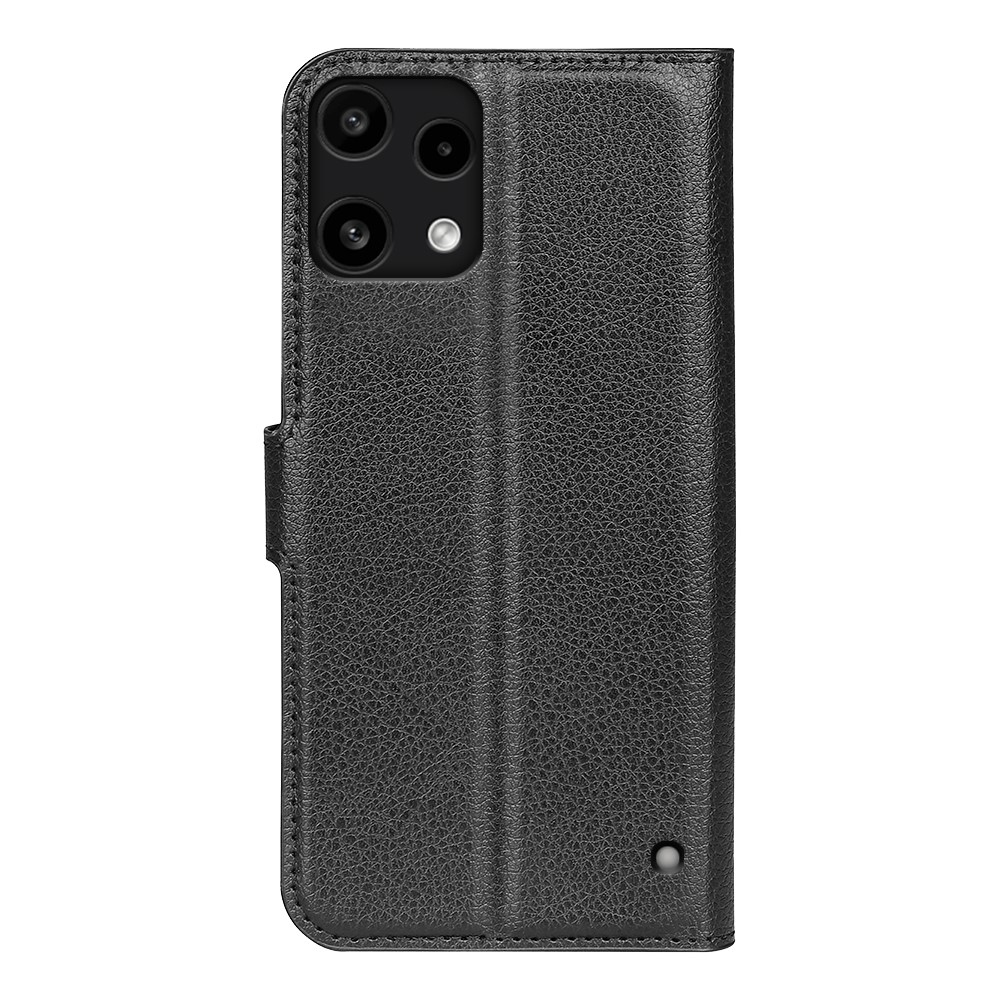 Litchi könyvtáska Nothing Phone (3a) Lite 5G telefonhoz - fekete