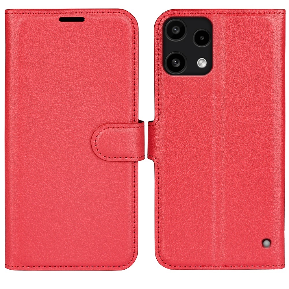 Litchi könyvtáska Nothing Phone (3a) Lite 5G telefonhoz - piros