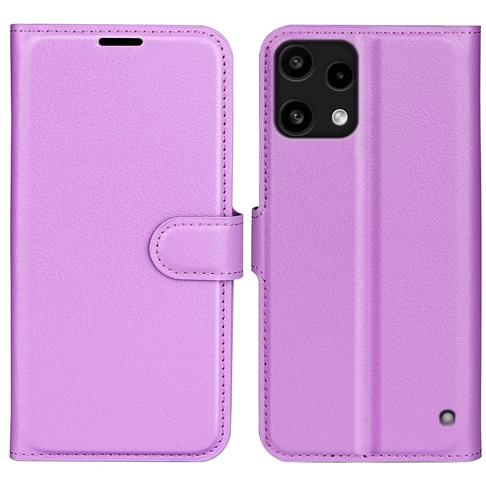 Litchi könyvtáska Nothing Phone (3a) Lite 5G telefonhoz - lila