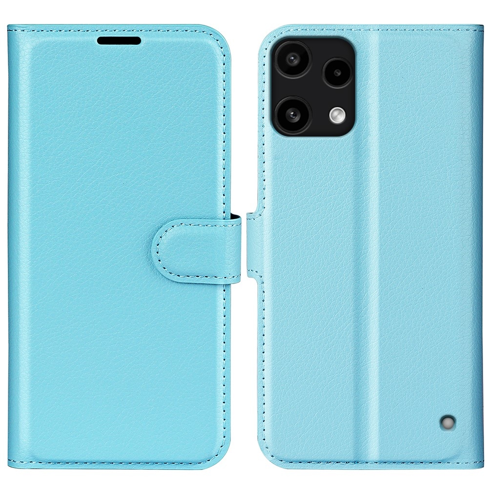 Litchi könyvtáska Nothing Phone (3a) Lite 5G telefonhoz - kék