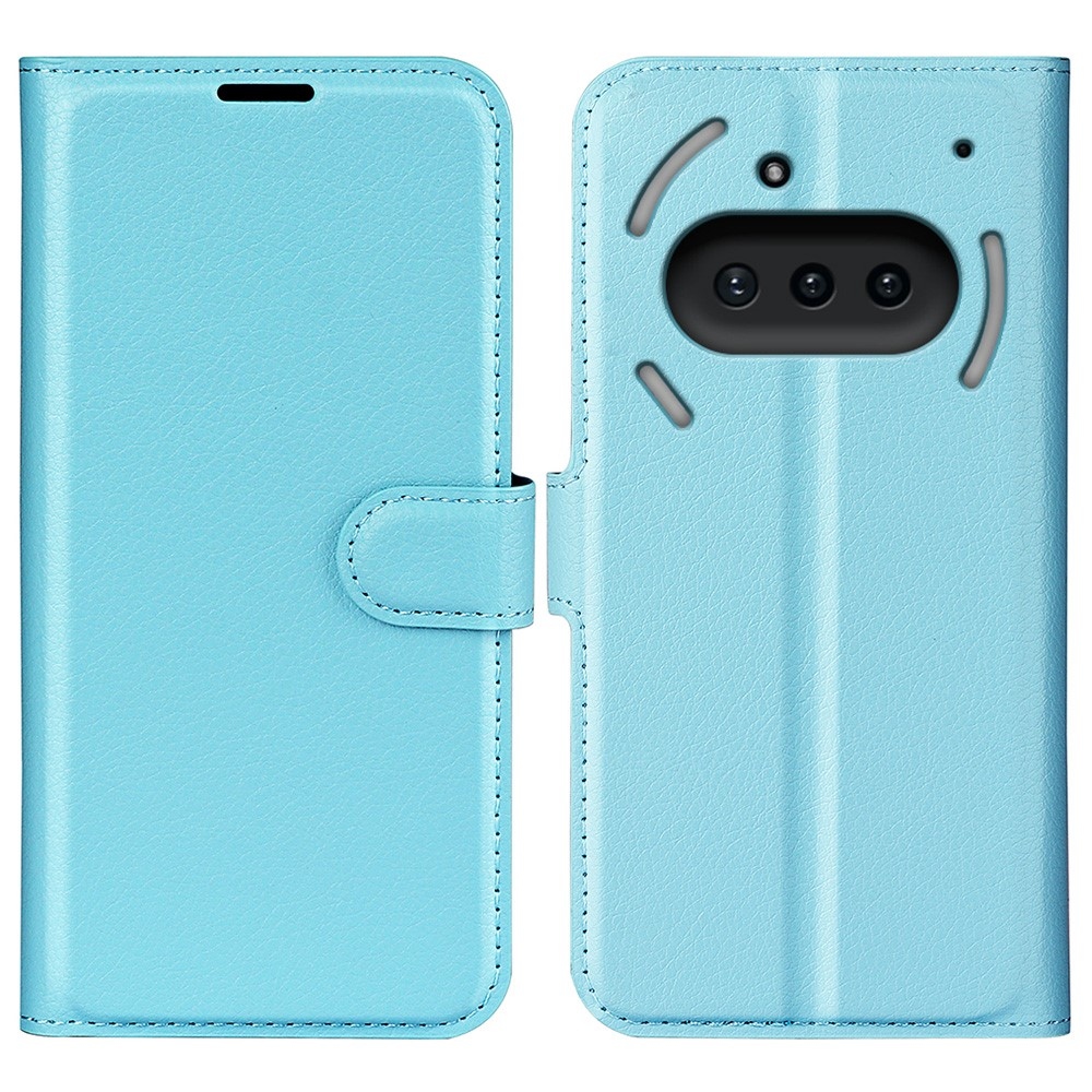 Litchi könyvtáska Nothing Phone-hoz (3a) - kék