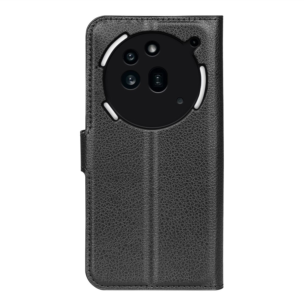 Litchi könyvtáska a Nothing Phone (3a) Pro készülékhez - fekete