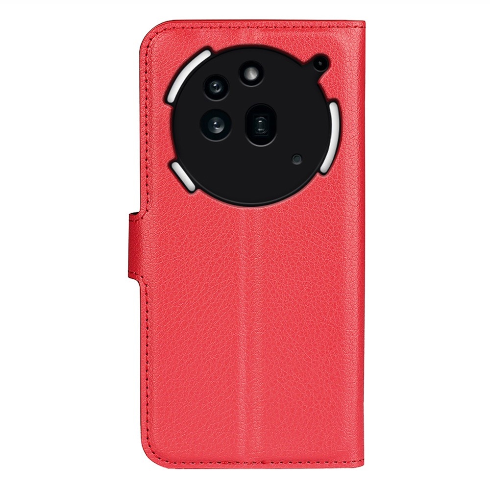 Litchi könyvtáska a Nothing Phone (3a) Pro készülékhez - piros színű
