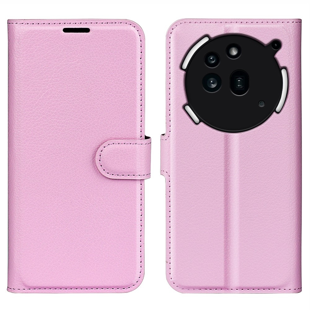 Litchi könyvtáska Nothing Phone (3a) Pro készülékhez - rózsaszín