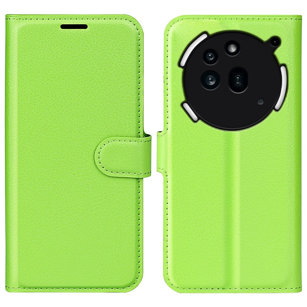 Litchi könyvtáska Nothing Phone (3a) Pro készülékhez - zöld