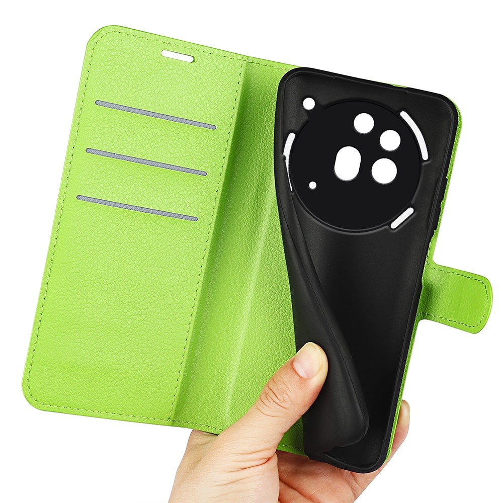 Litchi könyvtáska Nothing Phone (3a) Pro készülékhez - zöld