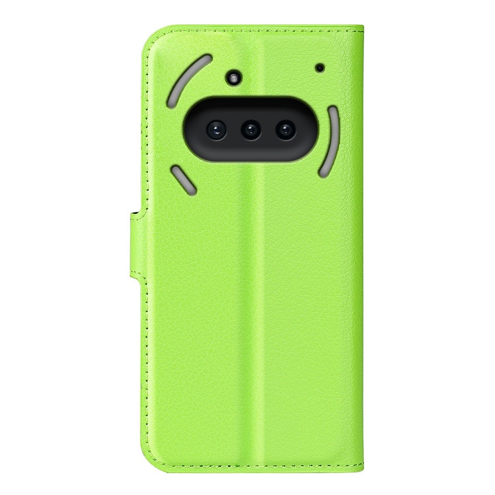 Litchi könyvtáska Nothing Phone-hoz (3a) - zöld