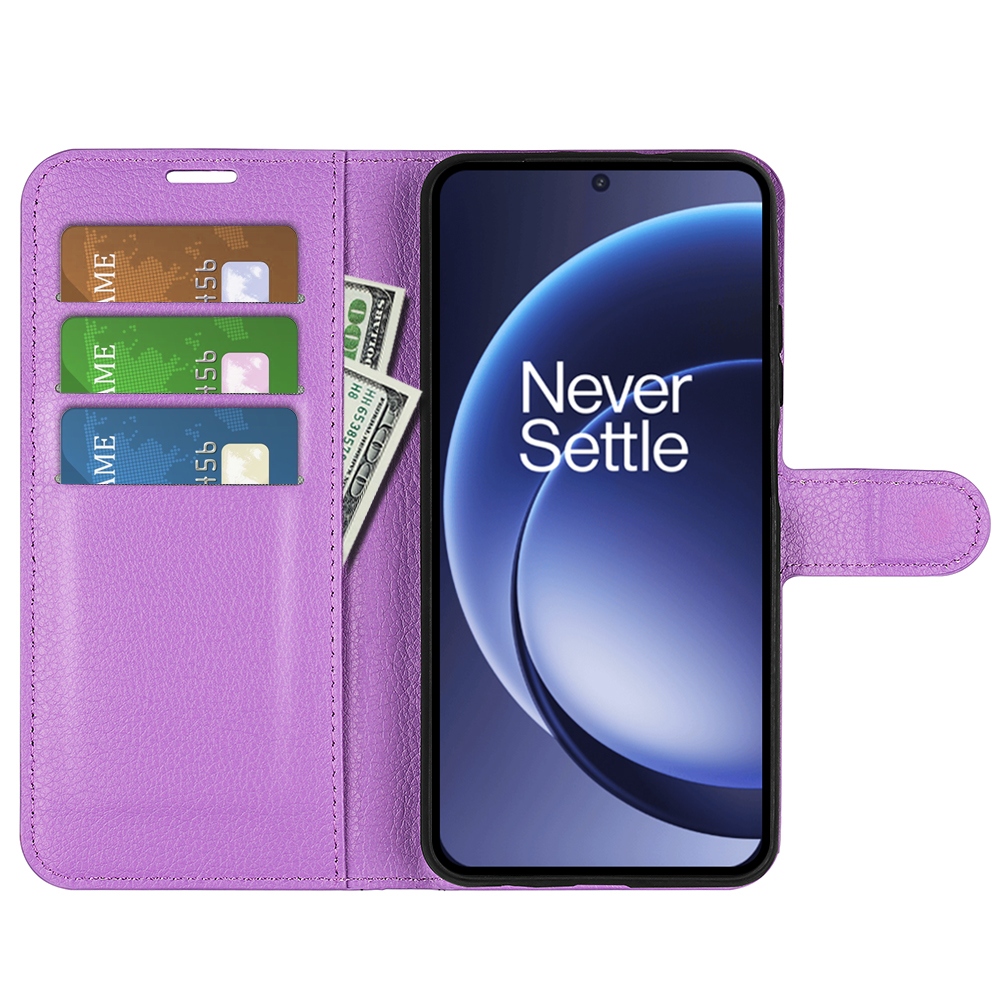 Litchi könyv tok a OnePlus 15 5G-hez - lila