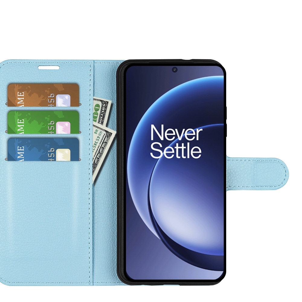 Litchi könyv tok OnePlus 15 5G-hez - kék