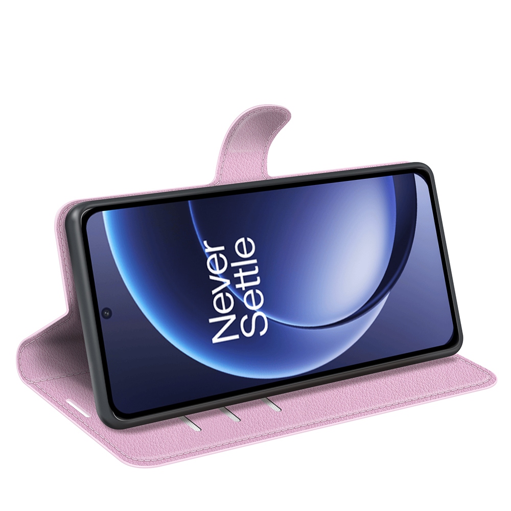 Litchi könyv tok a OnePlus 15 5G-hez - rózsaszínű