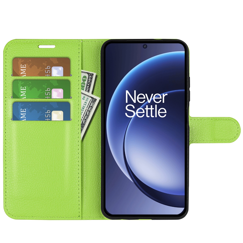 Litchi könyv tok a OnePlus 15 5G-hez - zöld