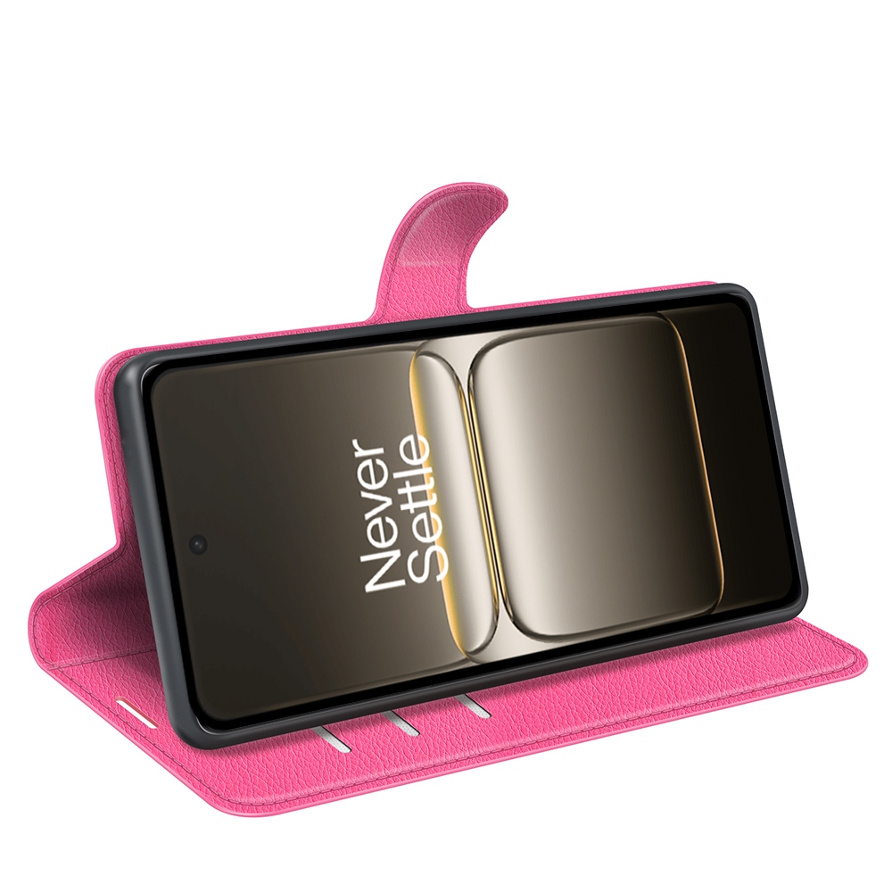 Litchi könyv tok OnePlus Nord 5 5G - rózsa